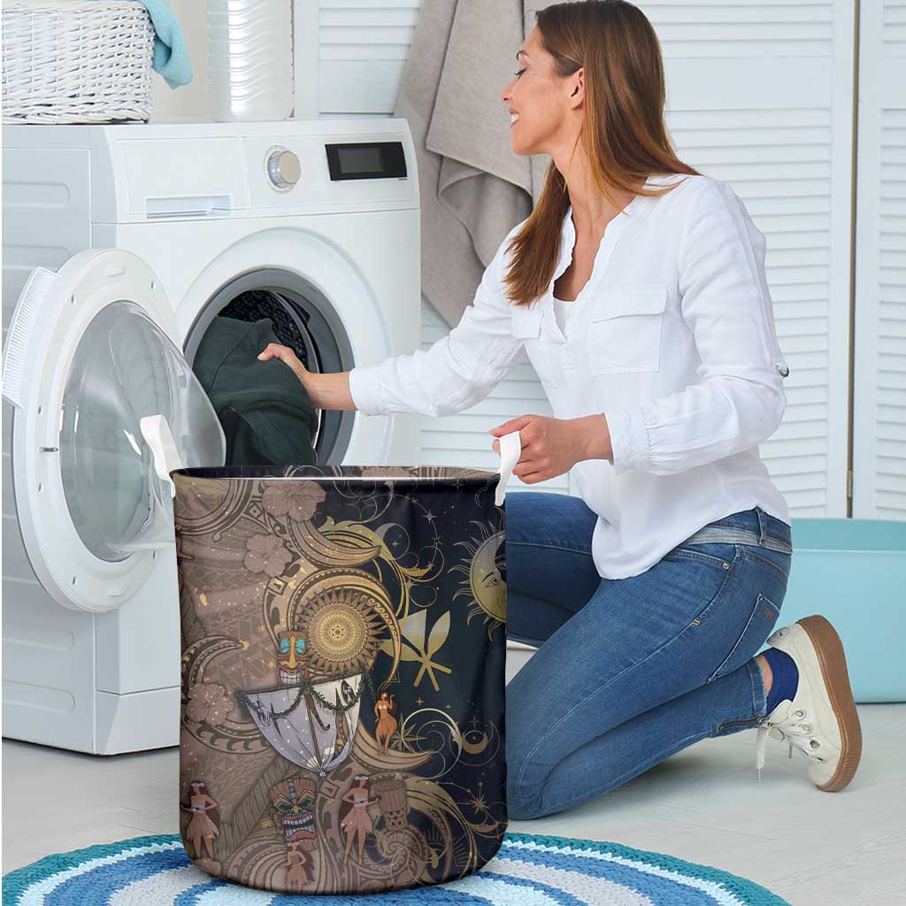 Hawaii Makahiki Laundry Basket Polynesian Sky And Earth - Polynesian Pride