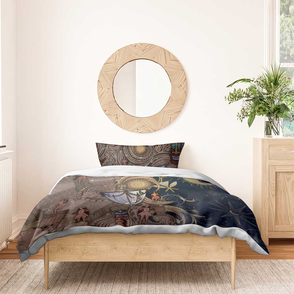 Hawaii Makahiki Bedding Set Polynesian Sky And Earth - Polynesian Pride