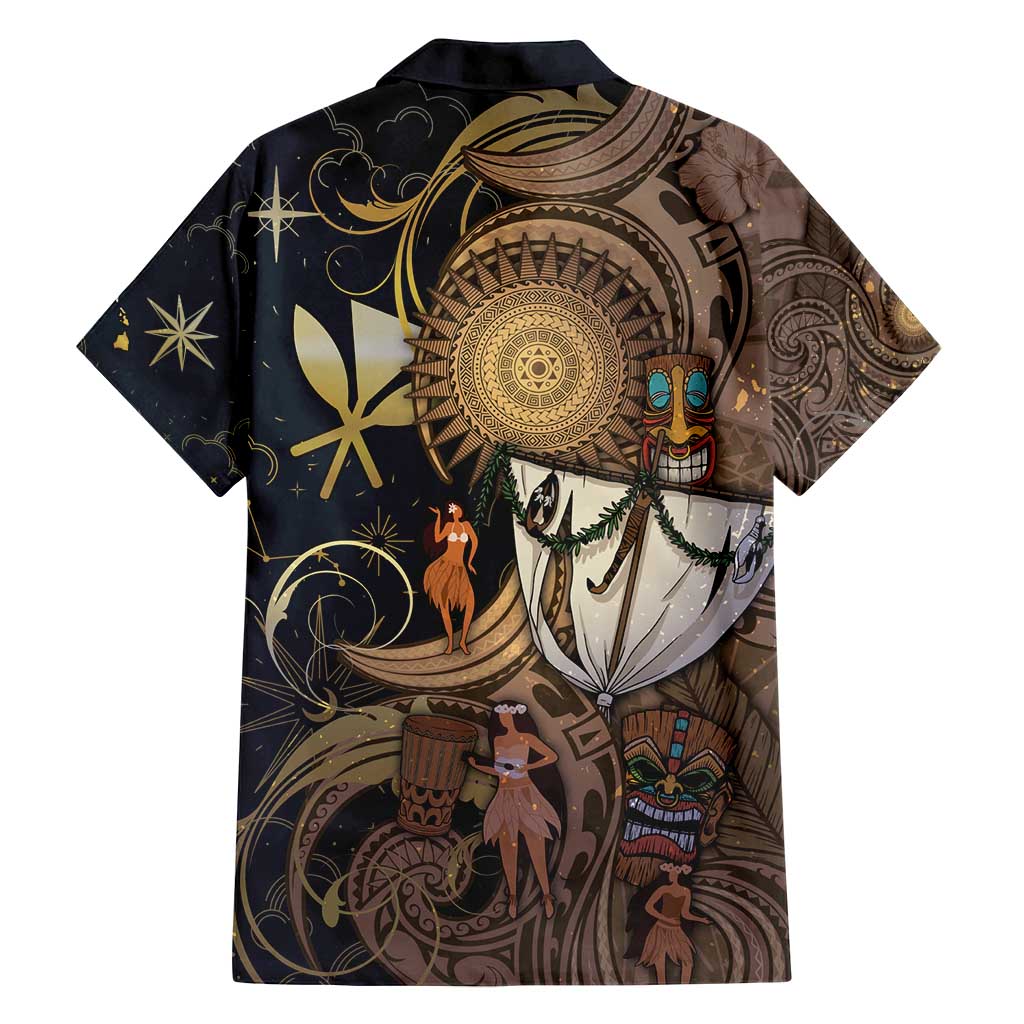 Hawaii Makahiki Family Matching Off Shoulder Maxi Dress and Hawaiian Shirt Polynesian Sky And Earth - Polynesian Pride