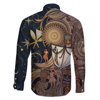Hawaii Makahiki Family Matching Off Shoulder Short Dress and Hawaiian Shirt Polynesian Sky And Earth DT05 - Polynesian Pride
