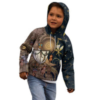 Hawaii Makahiki Kid Hoodie Polynesian Sky And Earth - Polynesian Pride