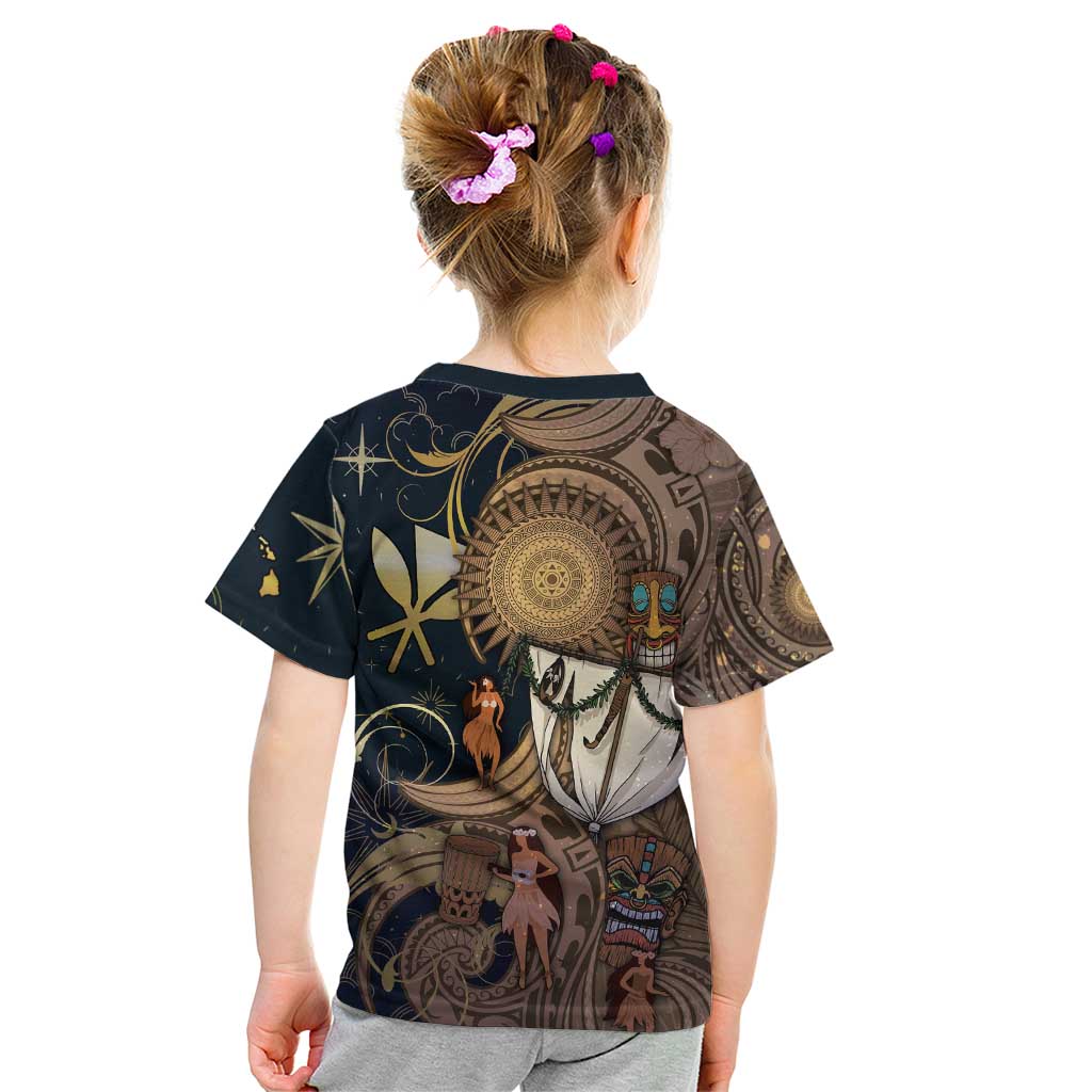 Hawaii Makahiki Kid T Shirt Polynesian Sky And Earth - Polynesian Pride