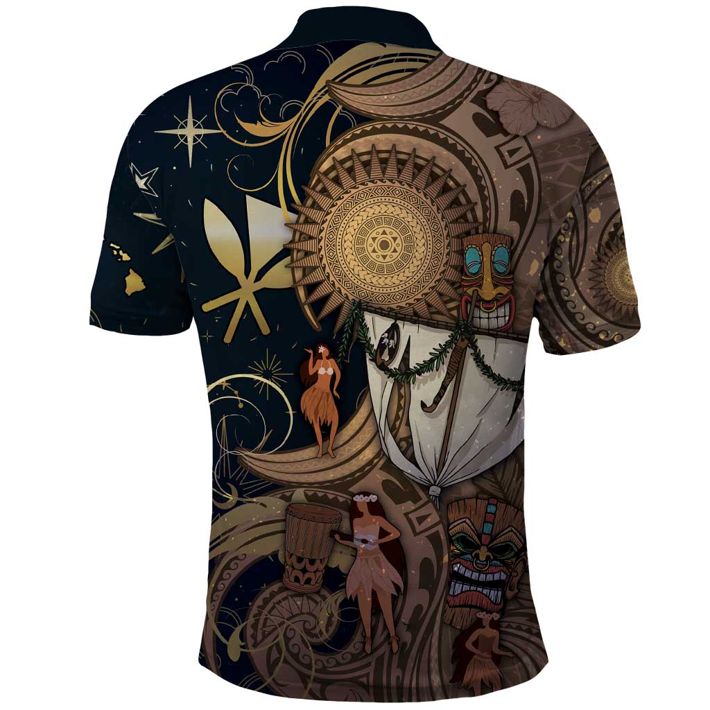 Hawaii Makahiki Polo Shirt Polynesian Sky And Earth DT05 - Polynesian Pride