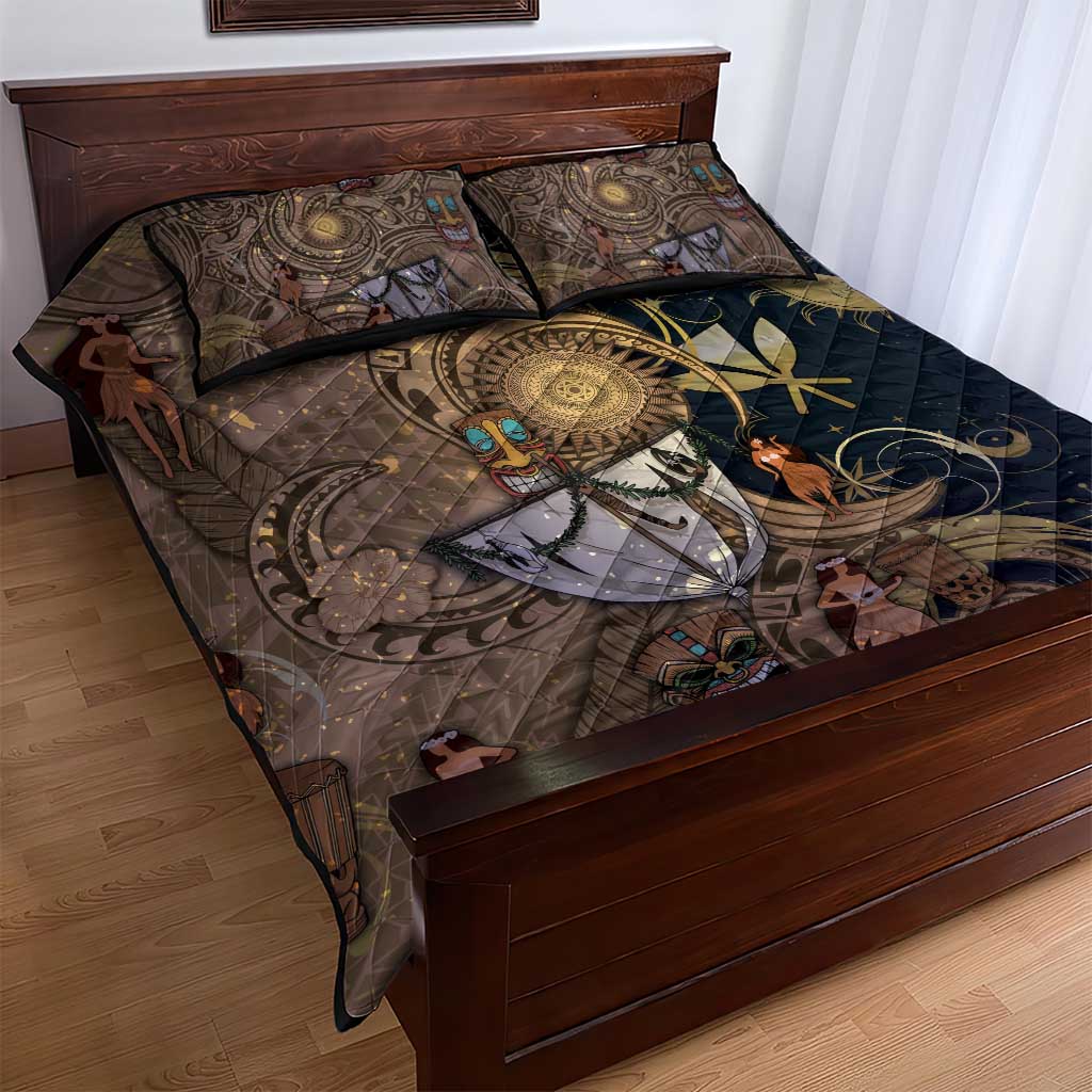 Hawaii Makahiki Quilt Bed Set Polynesian Sky And Earth - Polynesian Pride