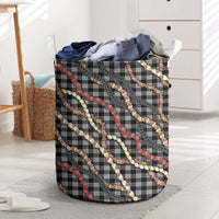 Hawaii Palaka Niihau Shell Lei Laundry Basket Tropical Island Plaid Patterns