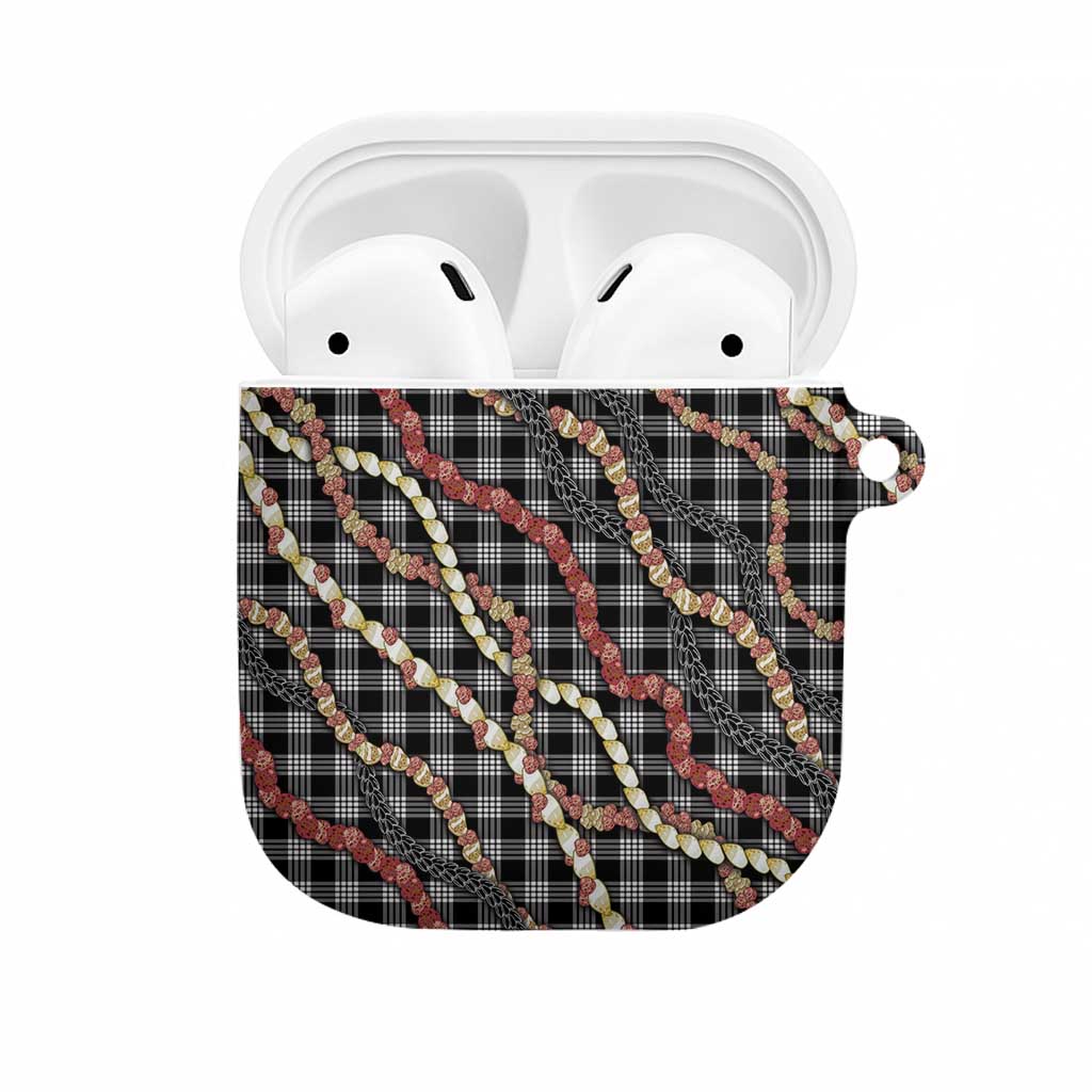Hawaii Palaka Niihau Shell Lei AirPods Case Tropical Island Plaid Patterns