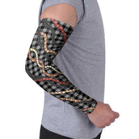 Hawaii Palaka Niihau Shell Lei Arm Sleeves Tropical Island Plaid Patterns