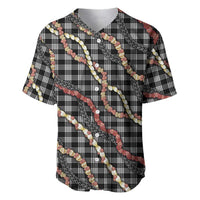 Hawaii Palaka Niihau Shell Lei Baseball Jersey Tropical Island Plaid Patterns