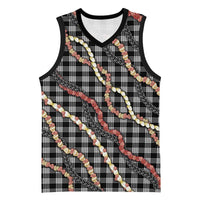 Hawaii Palaka Niihau Shell Lei Basketball Jersey Tropical Island Plaid Patterns