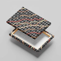Hawaii Palaka Niihau Shell Lei Canvas Wall Art Tropical Island Plaid Patterns