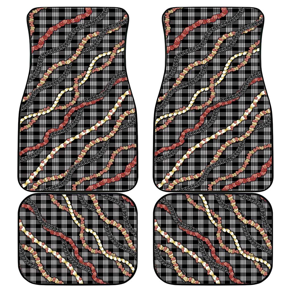 Hawaii Palaka Niihau Shell Lei Car Mats Tropical Island Plaid Patterns