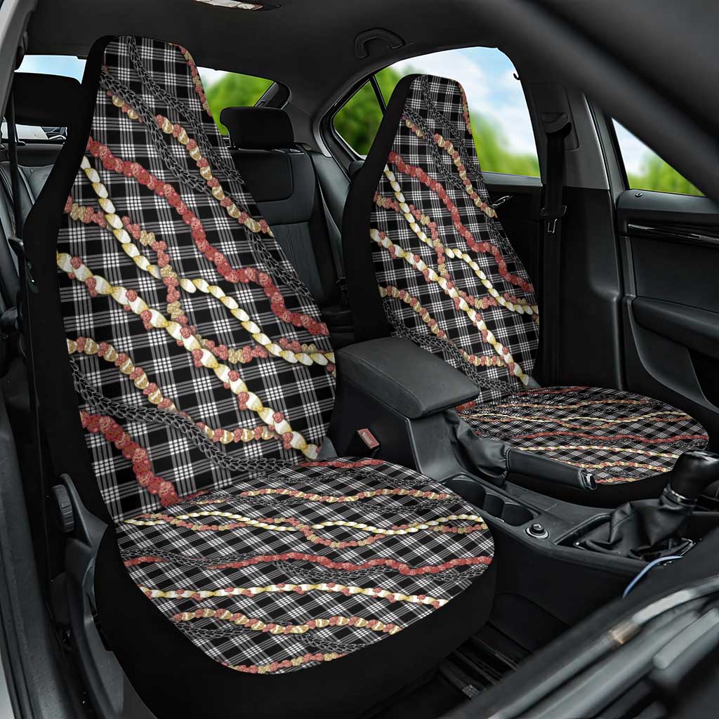 Hawaii Palaka Niihau Shell Lei Car Seat Cover Tropical Island Plaid Patterns