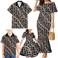 Hawaii Palaka Niihau Shell Lei Family Matching Mermaid Dress and Hawaiian Shirt Tropical Island Plaid Patterns DT05 - Polynesian Pride