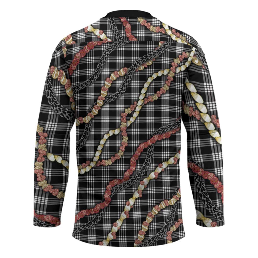 Hawaii Palaka Niihau Shell Lei Hockey Jersey Tropical Island Plaid Patterns
