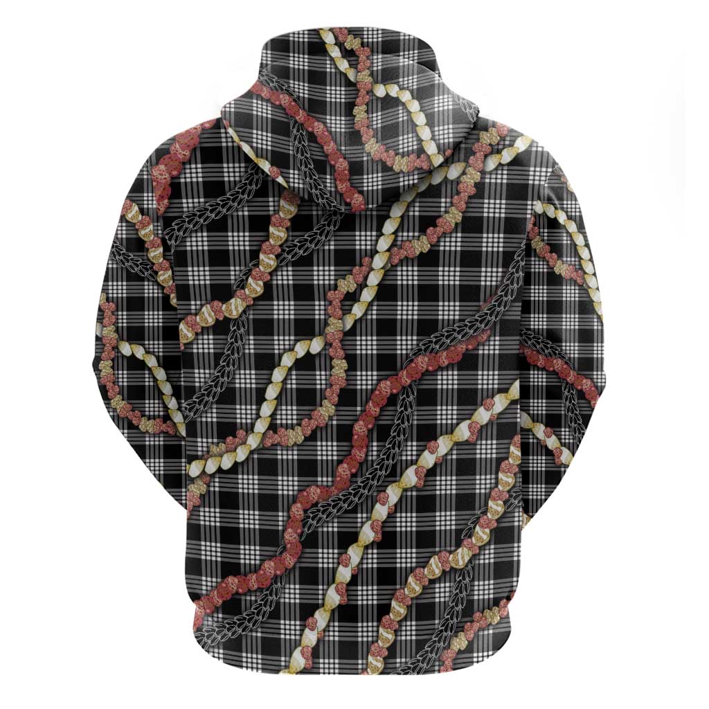 Hawaii Palaka Niihau Shell Lei Hoodie Tropical Island Plaid Patterns