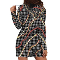 Hawaii Palaka Niihau Shell Lei Hoodie Dress Tropical Island Plaid Patterns