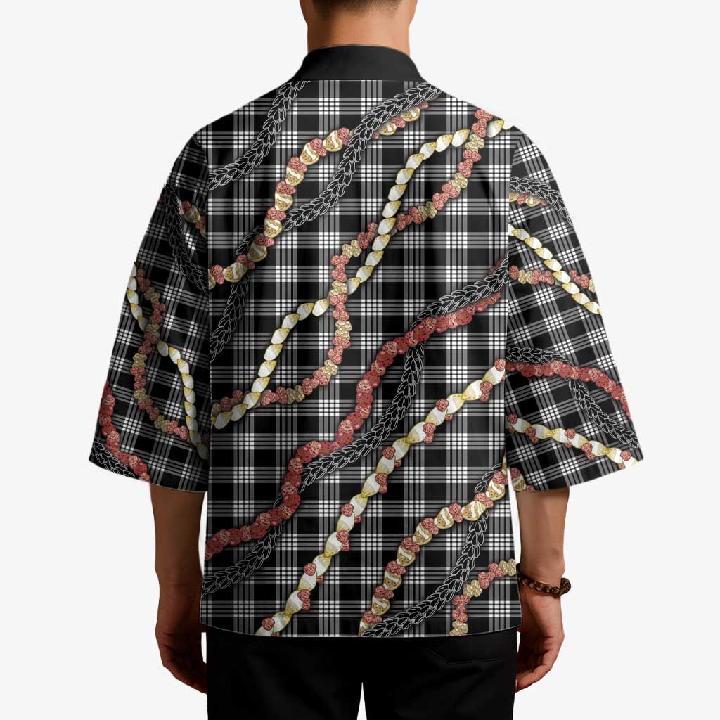 Hawaii Palaka Niihau Shell Lei Kimono Tropical Island Plaid Patterns