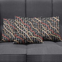 Hawaii Palaka Niihau Shell Lei Pillow Cover Tropical Island Plaid Patterns