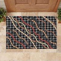 Hawaii Palaka Niihau Shell Lei Rubber Doormat Tropical Island Plaid Patterns