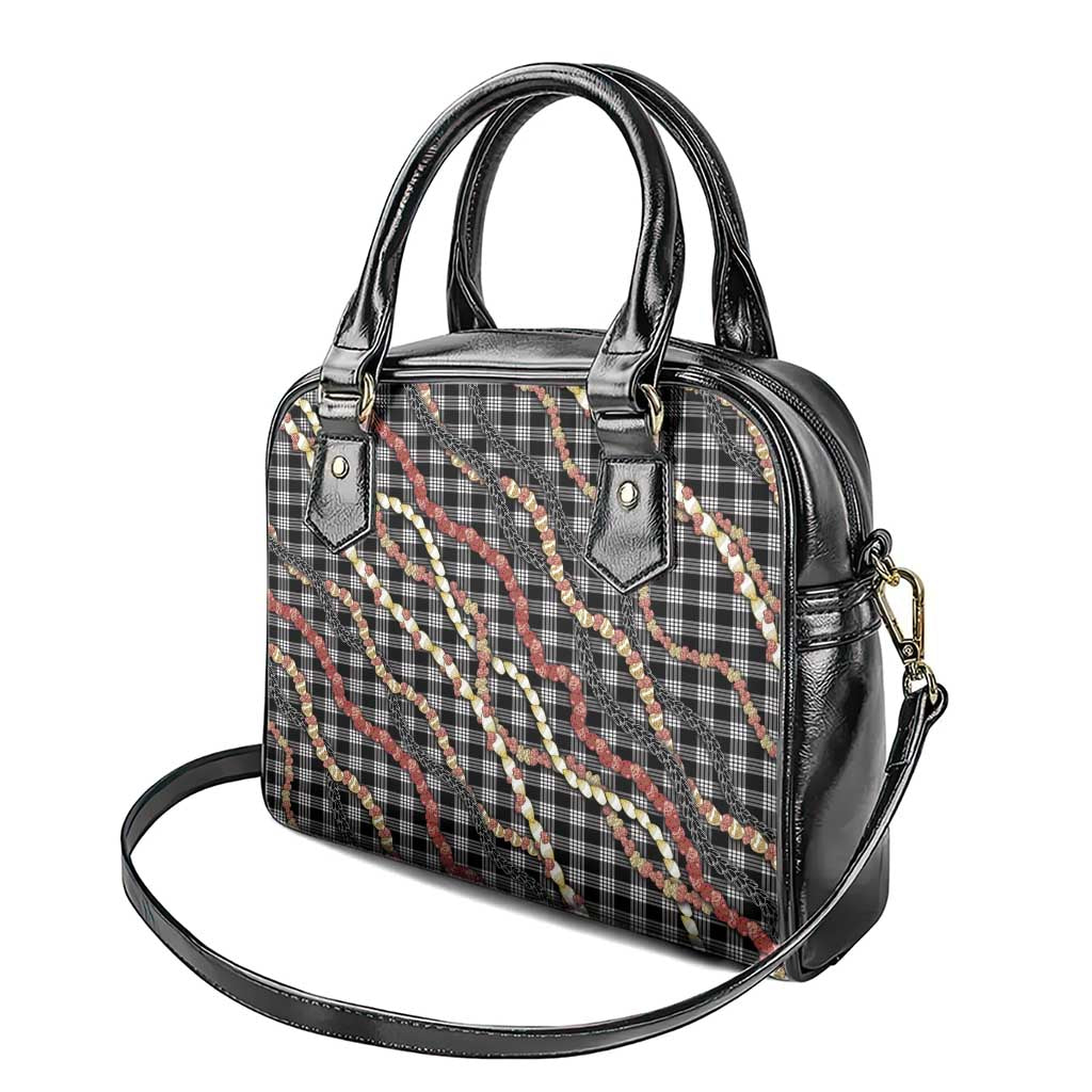 Hawaii Palaka Niihau Shell Lei Shoulder Handbag Tropical Island Plaid Patterns