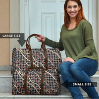 Hawaii Palaka Niihau Shell Lei Travel Bag Tropical Island Plaid Patterns