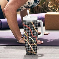 Hawaii Palaka Niihau Shell Lei Tumbler With Handle Tropical Island Plaid Patterns