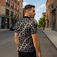 Hawaii Palaka Niihau Shell Lei Zipper Polo Shirt Tropical Island Plaid Patterns