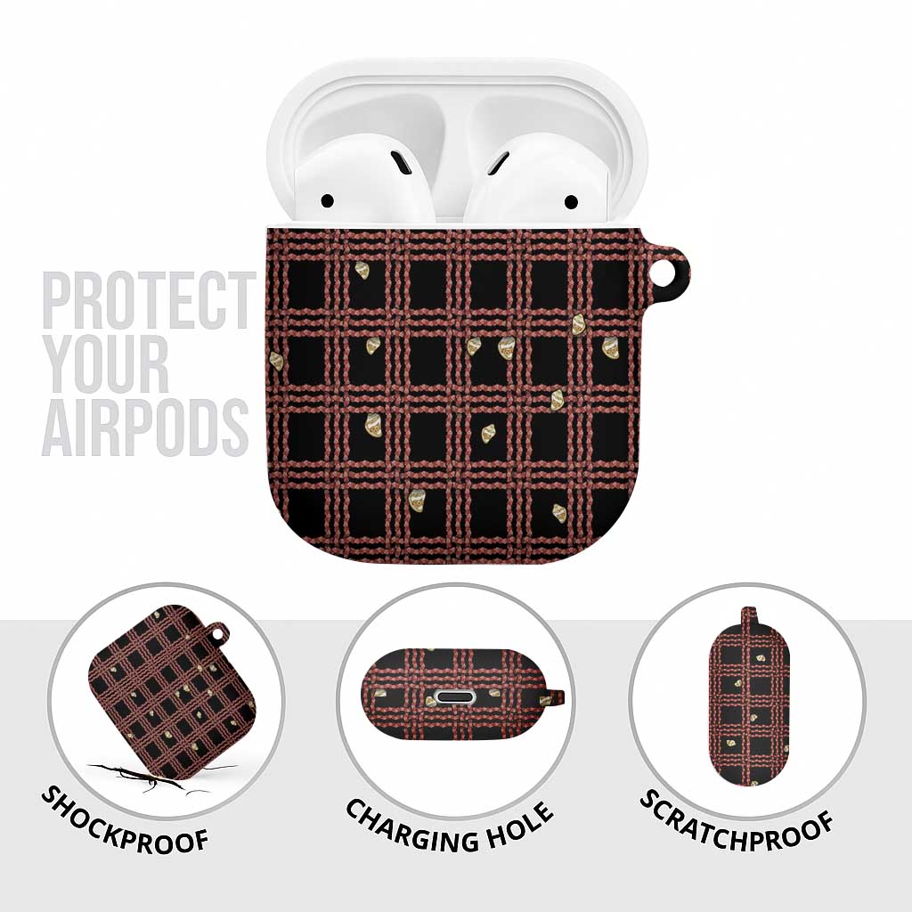 Hawaii Palaka Kahelelani Shell Lei Costume AirPods Case Plaid Patterns