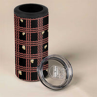 Hawaii Palaka Kahelelani Shell Lei Costume 4 in 1 Can Cooler Tumbler Plaid Patterns