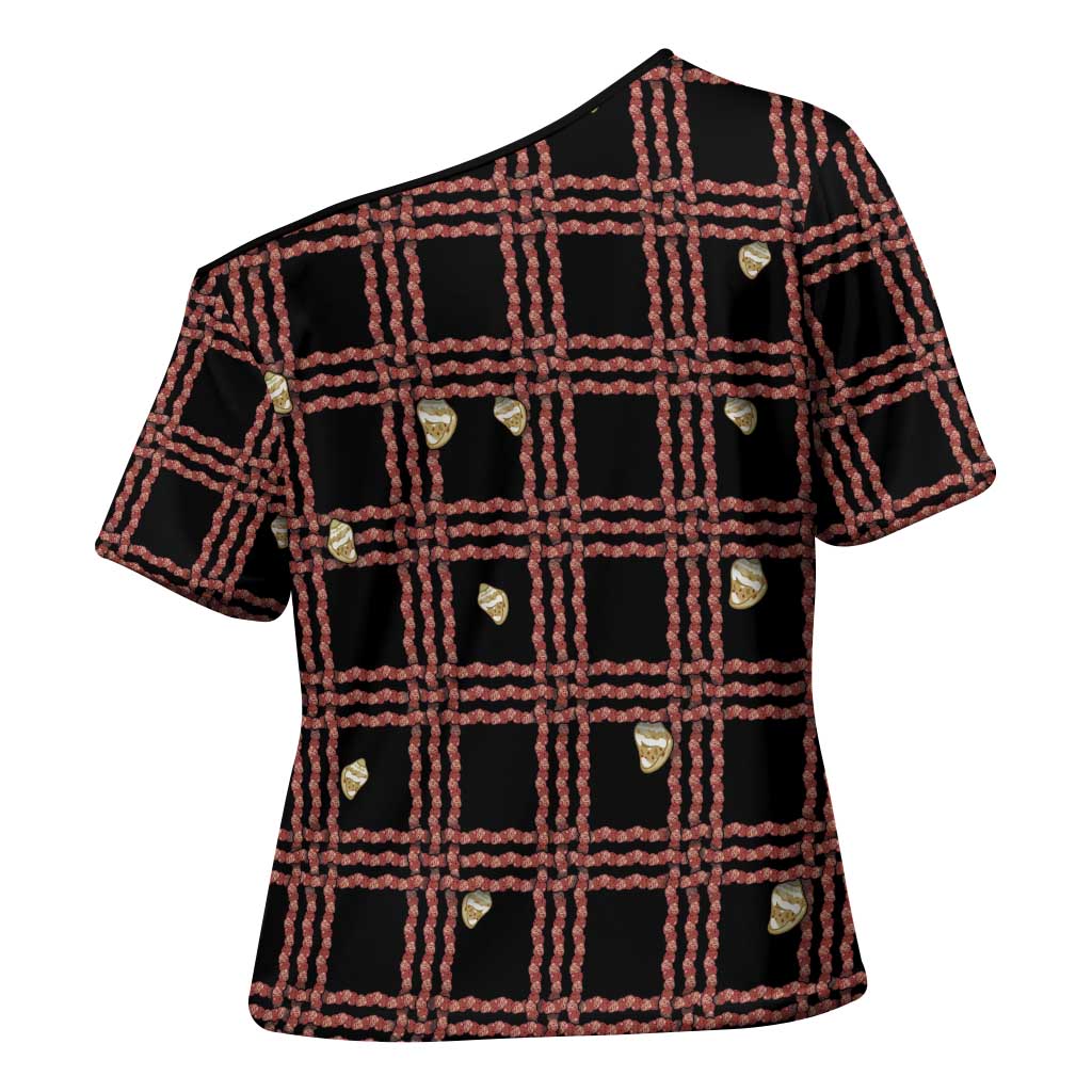Hawaii Palaka Kahelelani Shell Lei Costume Cross Shoulder Shirt Plaid Patterns