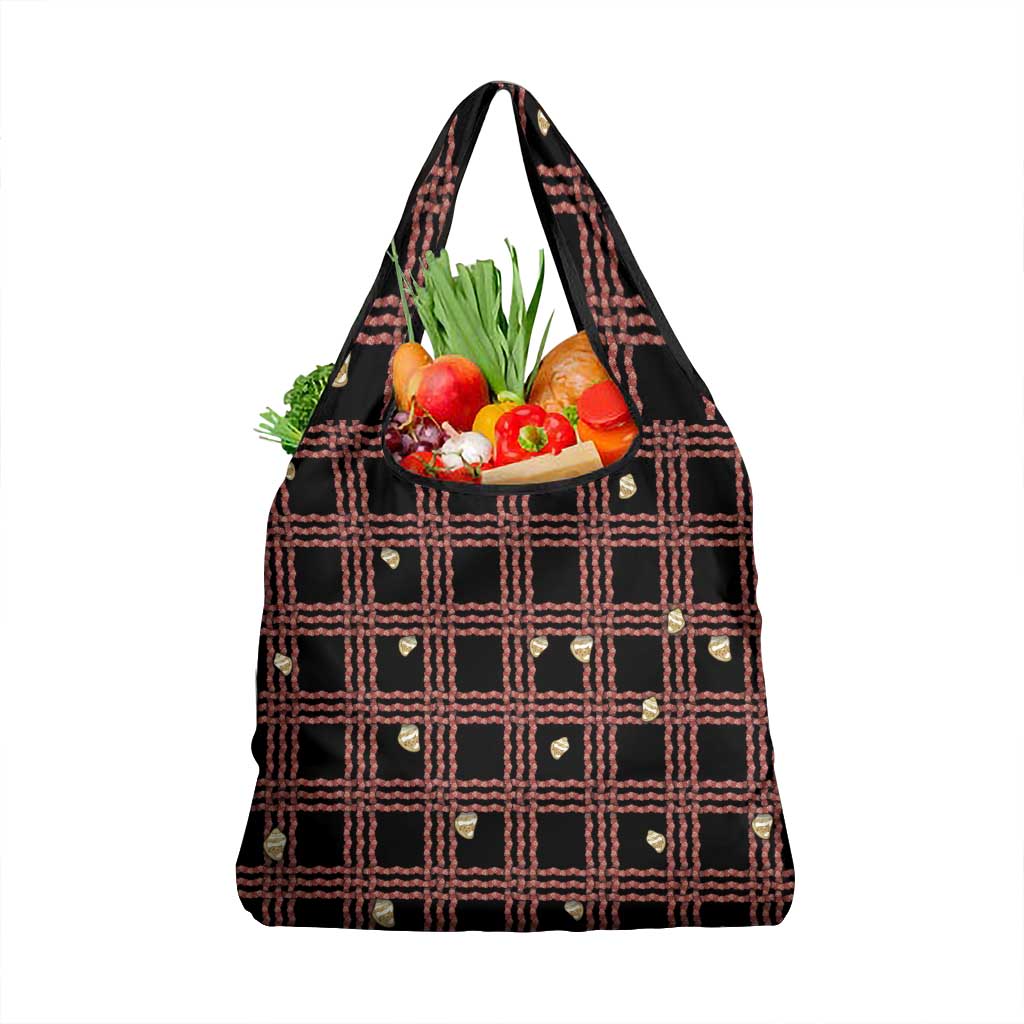 Hawaii Palaka Kahelelani Shell Lei Costume Grocery Bag Plaid Patterns
