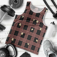 Hawaii Palaka Kahelelani Shell Lei Costume Men Tank Top Plaid Patterns