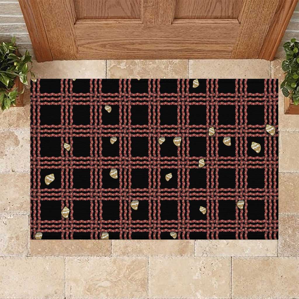 Hawaii Palaka Kahelelani Shell Lei Costume Rubber Doormat Plaid Patterns