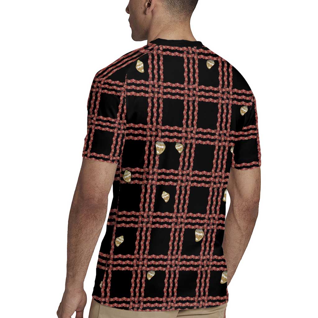 Hawaii Palaka Kahelelani Shell Lei Costume Rugby Jersey Plaid Patterns