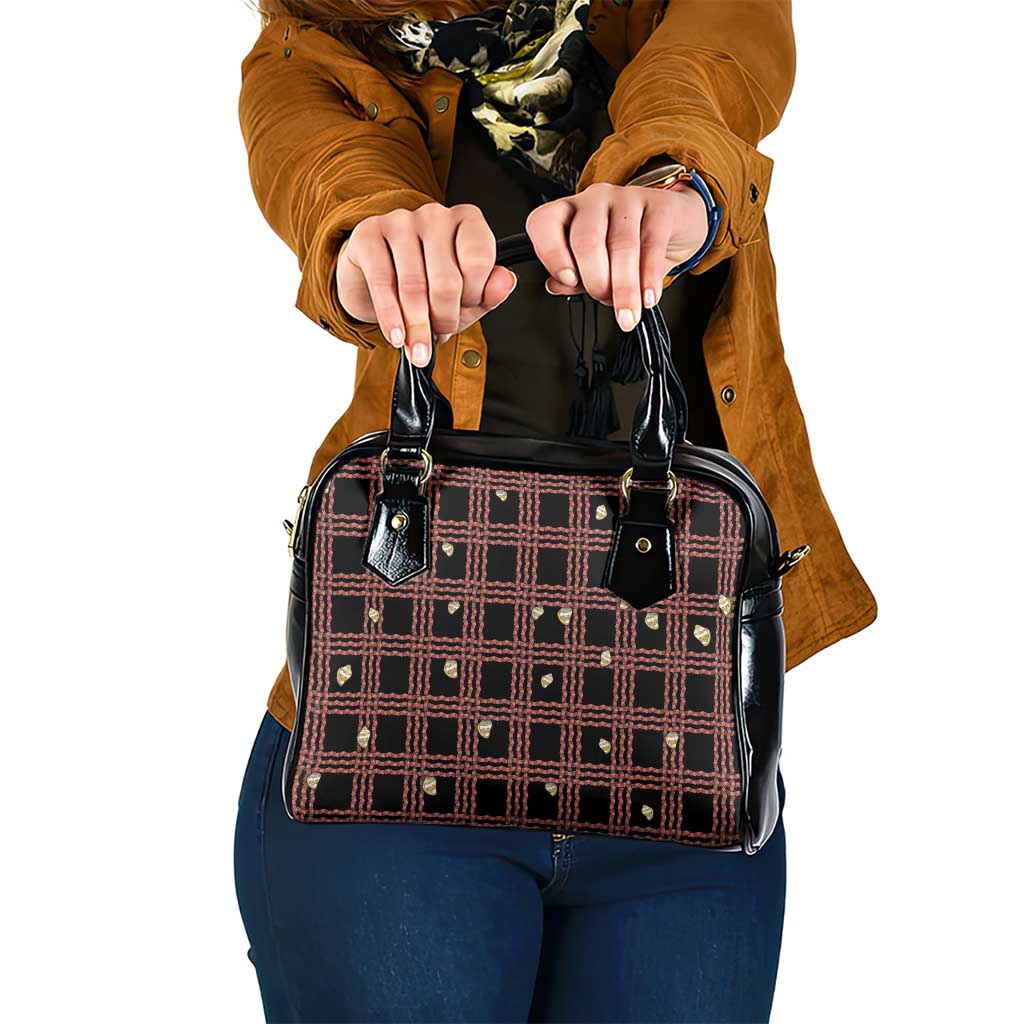 Hawaii Palaka Kahelelani Shell Lei Costume Shoulder Handbag Plaid Patterns
