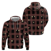 Hawaii Palaka Kahelelani Shell Lei Costume Zip Hoodie Plaid Patterns
