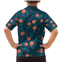 Hawaii Monstera Family Matching Mermaid Dress and Hawaiian Shirt Hibiscus Flowers Simple Style DT05 - Polynesian Pride