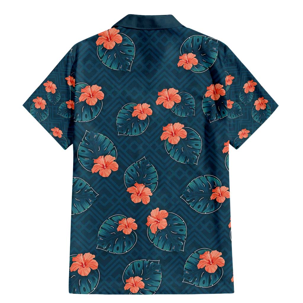 Hawaii Monstera Family Matching Mermaid Dress and Hawaiian Shirt Hibiscus Flowers Simple Style DT05 - Polynesian Pride