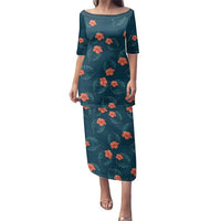 Hawaii Monstera Family Matching Puletasi and Hawaiian Shirt Hibiscus Flowers Simple Style - Polynesian Pride