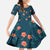 Hawaii Monstera Kid Short Sleeve Dress Hibiscus Flowers Simple Style - Polynesian Pride