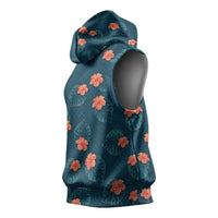 Hawaii Monstera Sleeveless Hoodie Hibiscus Flowers Simple Style DT05 - Polynesian Pride