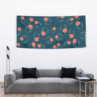 Hawaii Monstera Tapestry Hibiscus Flowers Simple Style - Polynesian Pride