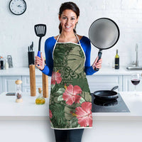 Hawaii Apron Green Polynesian Monstera Patterns - Polynesian Pride