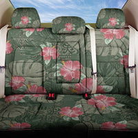 Hawaii Back Car Seat Cover Green Polynesian Monstera Patterns - Polynesian Pride