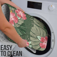 Hawaii Bathroom Set Green Polynesian Monstera Patterns - Polynesian Pride