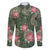 Hawaii Family Matching Long Sleeve Bodycon Dress and Hawaiian Shirt Green Polynesian Monstera Patterns - Polynesian Pride