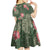 Hawaii Kid Short Sleeve Dress Green Polynesian Monstera Patterns - Polynesian Pride