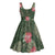 Hawaii Midi Dress Green Polynesian Monstera Patterns - Polynesian Pride