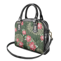 Hawaii Shoulder Handbag Green Polynesian Monstera Patterns - Polynesian Pride