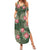 Hawaii Summer Maxi Dress Green Polynesian Monstera Patterns - Polynesian Pride